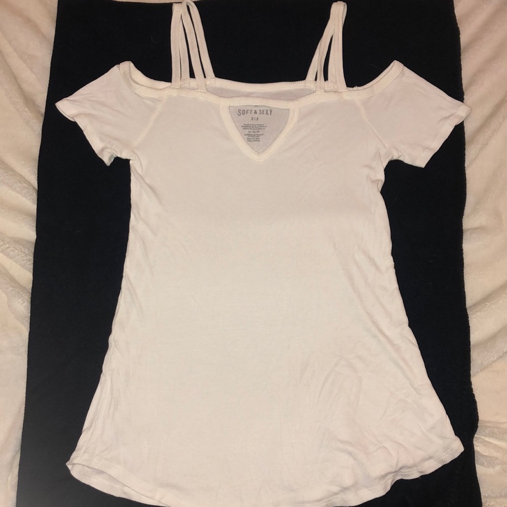 White ripped American Eagle top